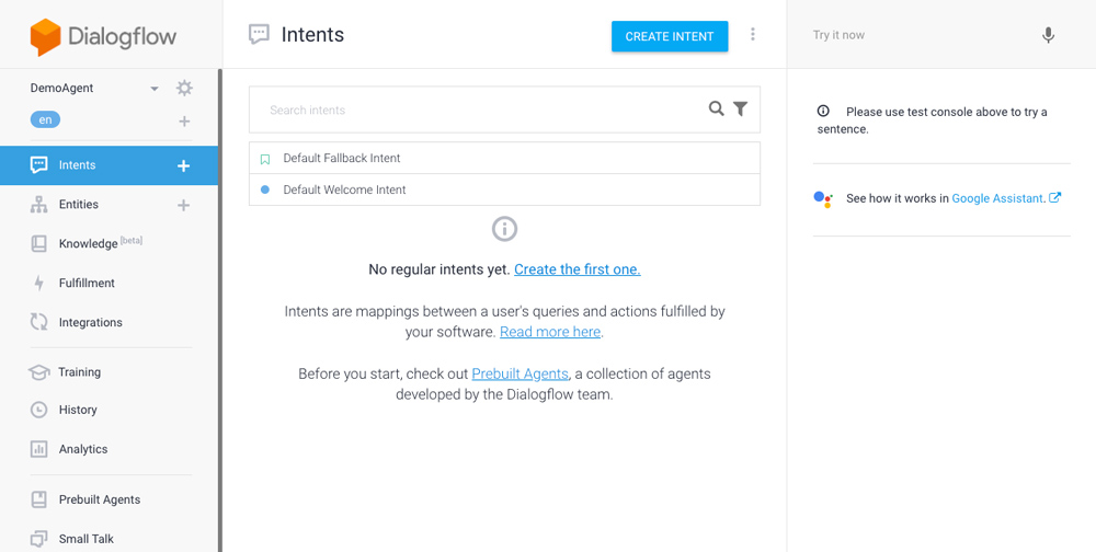 Dialogflow-nocode-builder