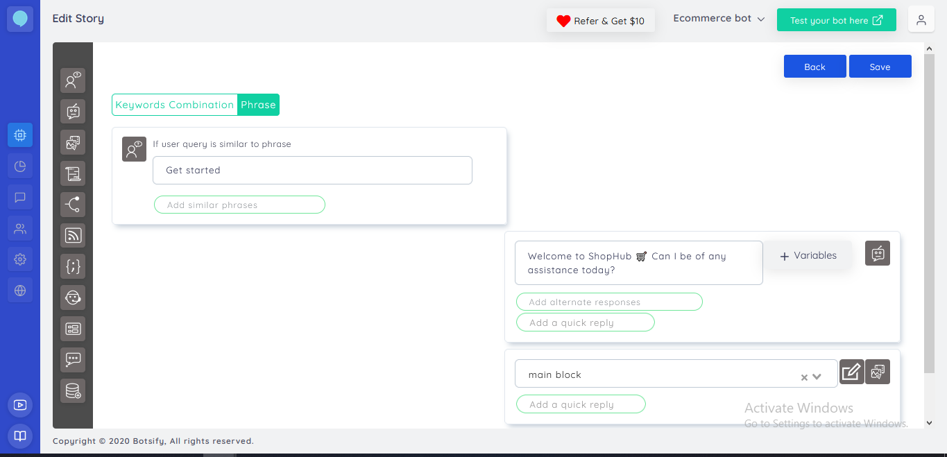botsify interface