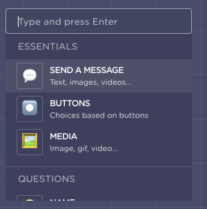 send a message landbot chatbot builder