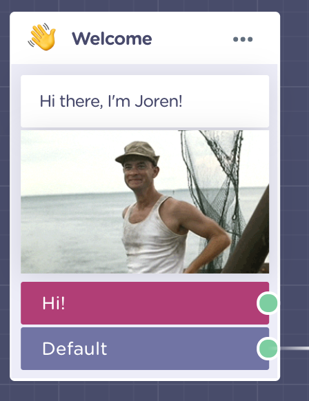 chatbot welcome message