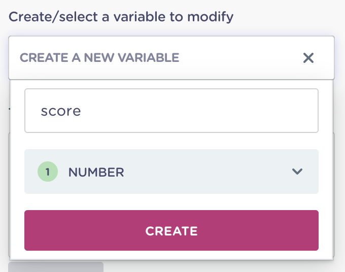 create a variable