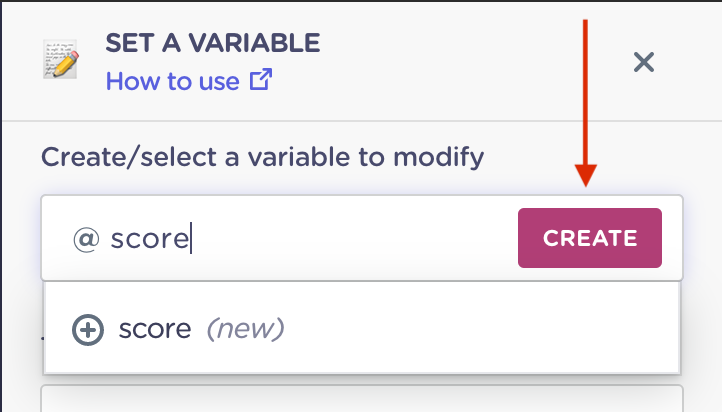 create scor variable