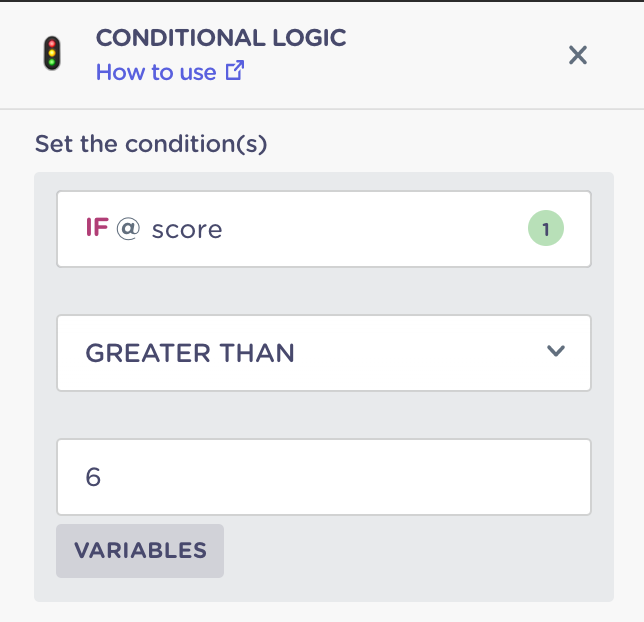 setup conditional logic