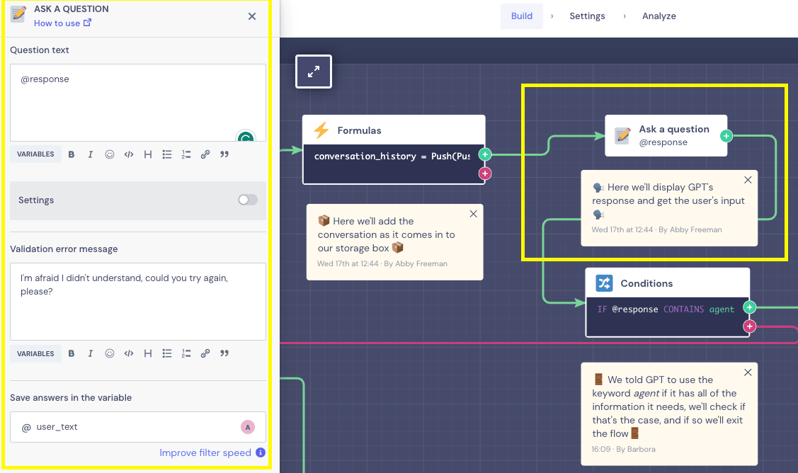 ciclo de conversacion chatbot con gpt