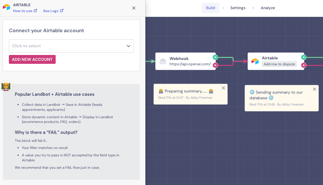 integracion airtable en chatbot con gpt