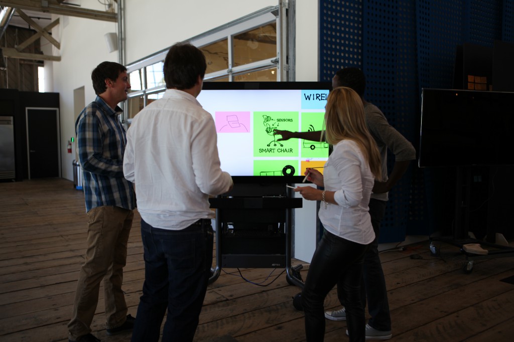 Team Collaborating on a touchscree