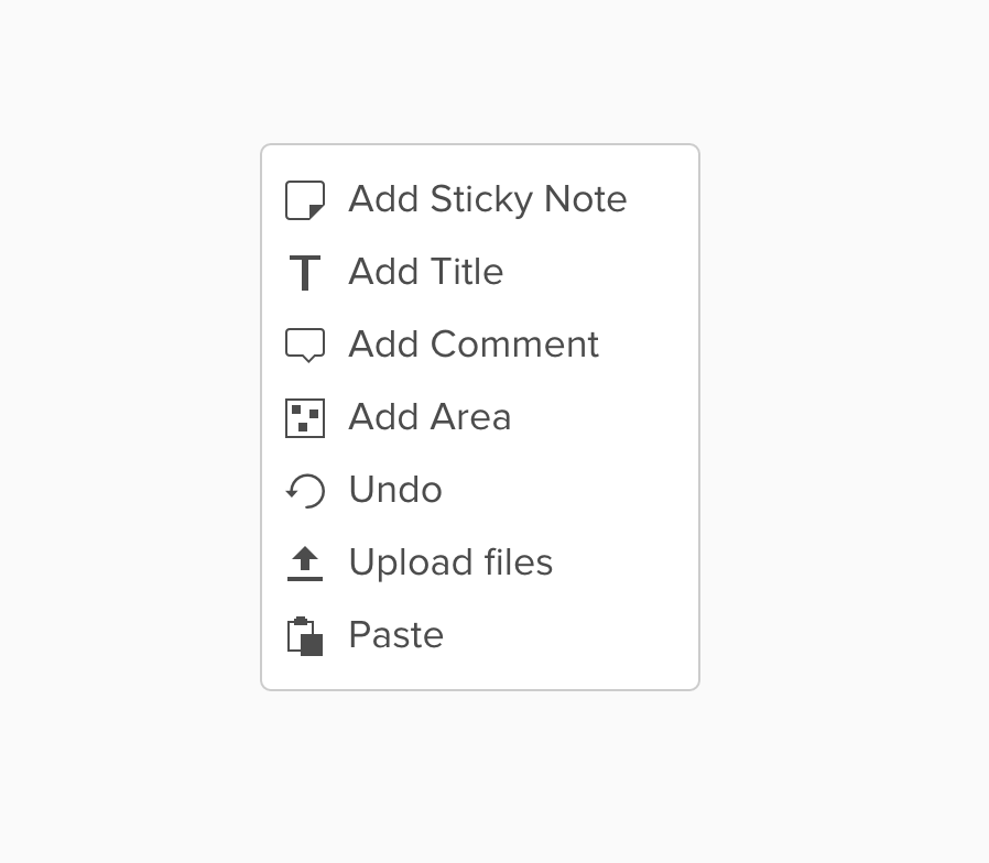 MURAL Context Menu Options