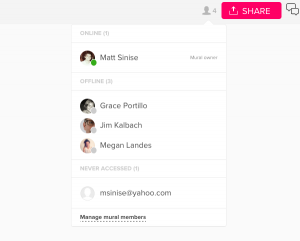 See Mural members in the drop down menu