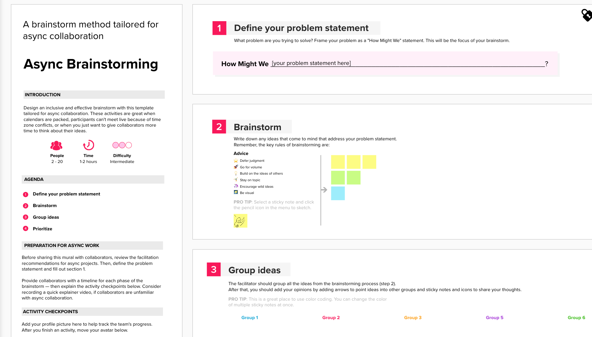 Async Brainstorm template