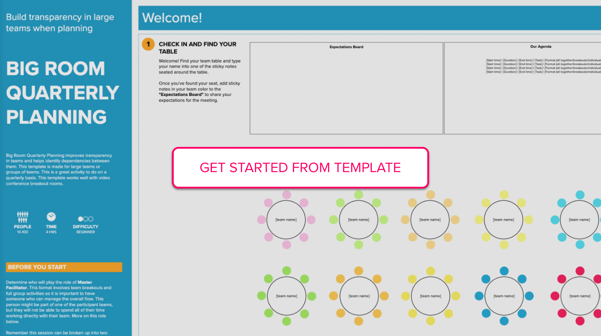 big room quarterly planning template