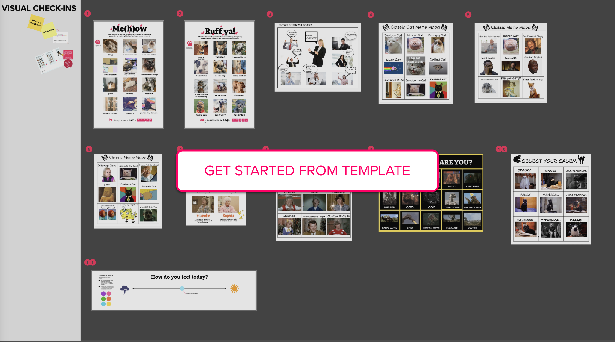 11 visual check-ins template