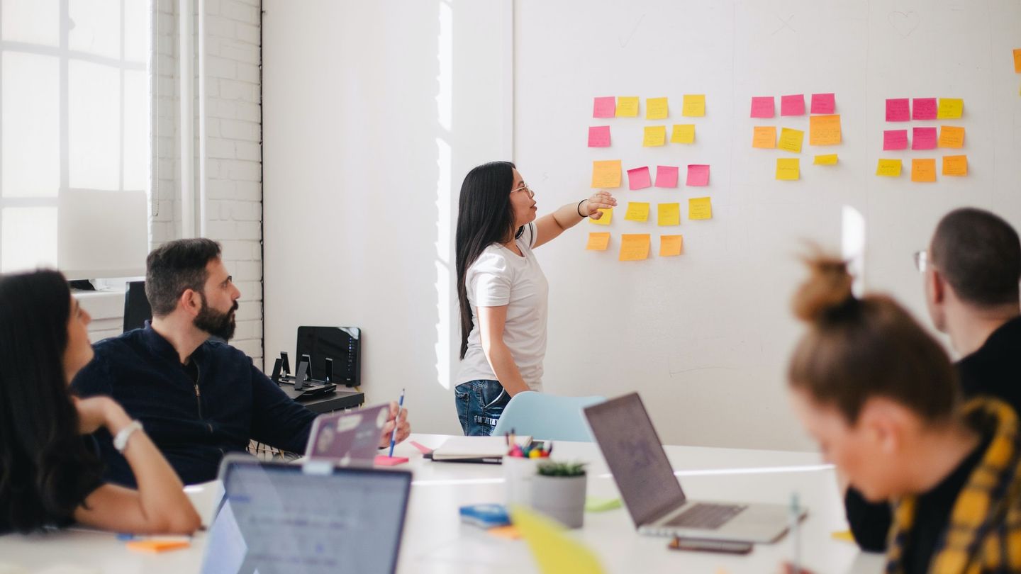 A team engaged in a post-mortem retrospective