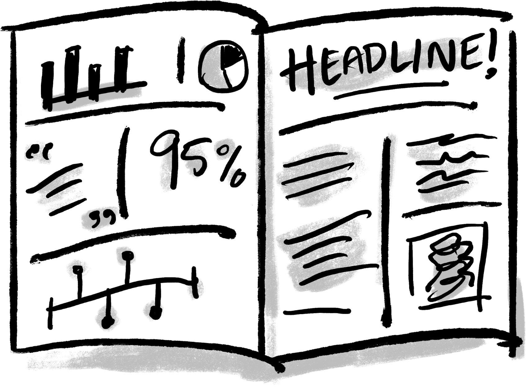 Illustration of a design sprint cover story