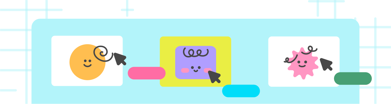 Illustration of a team virtually collaborating in MURAL