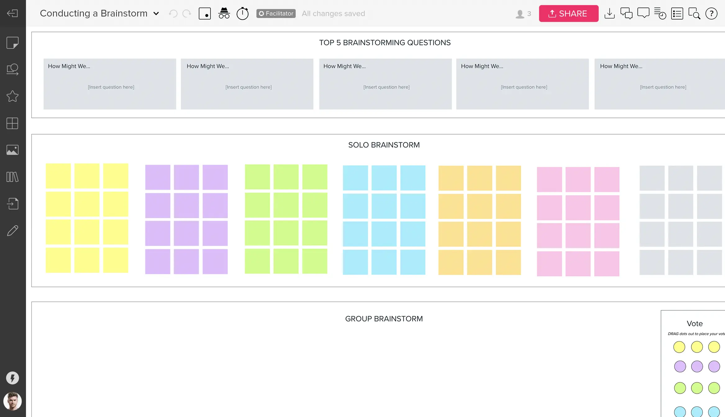 The Mural Conducting a Brainstorming Template by Meta Think Kit