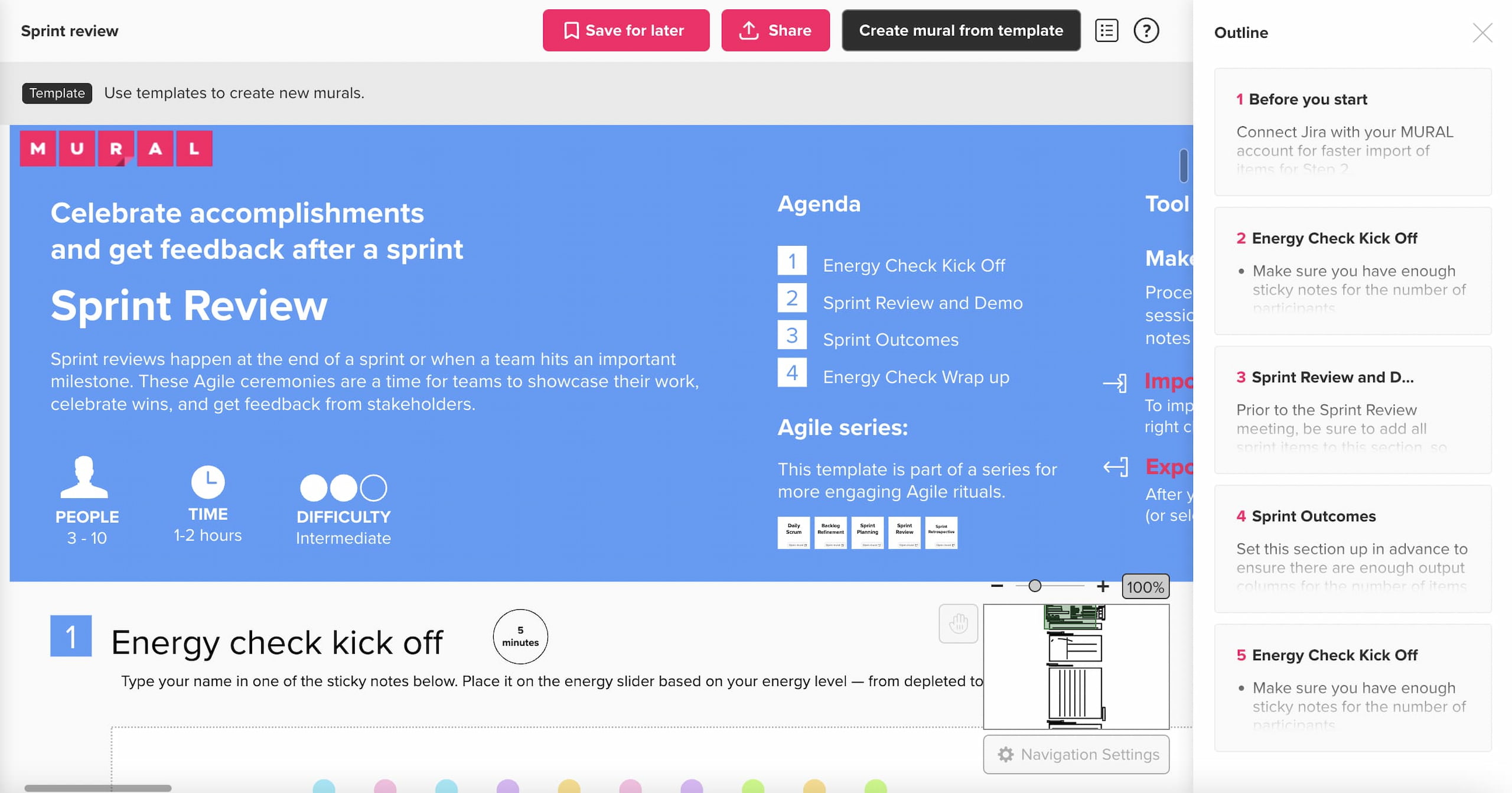 Sprint Review Template | MURAL
