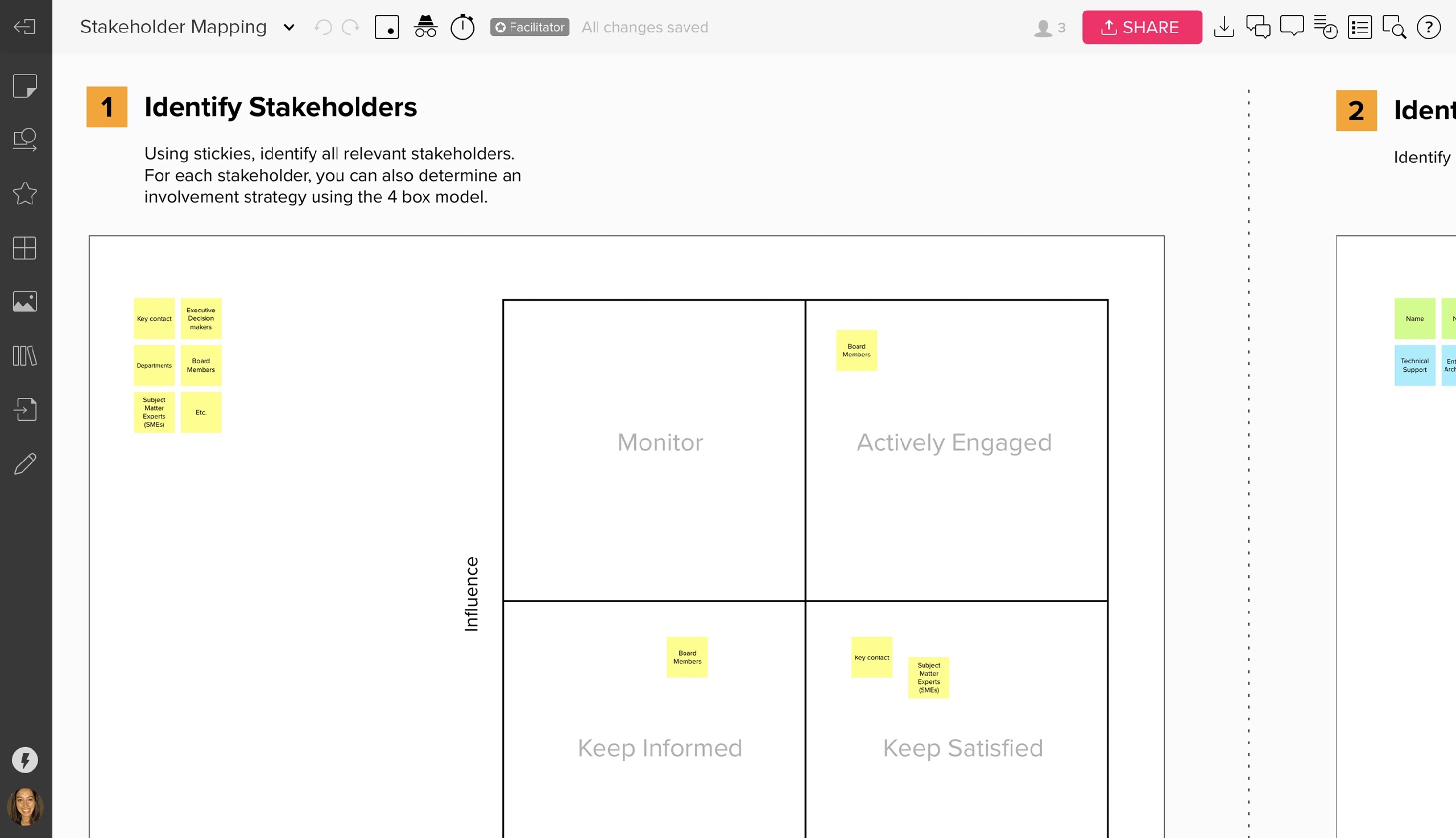 An image of a MURAL stakeholder map template