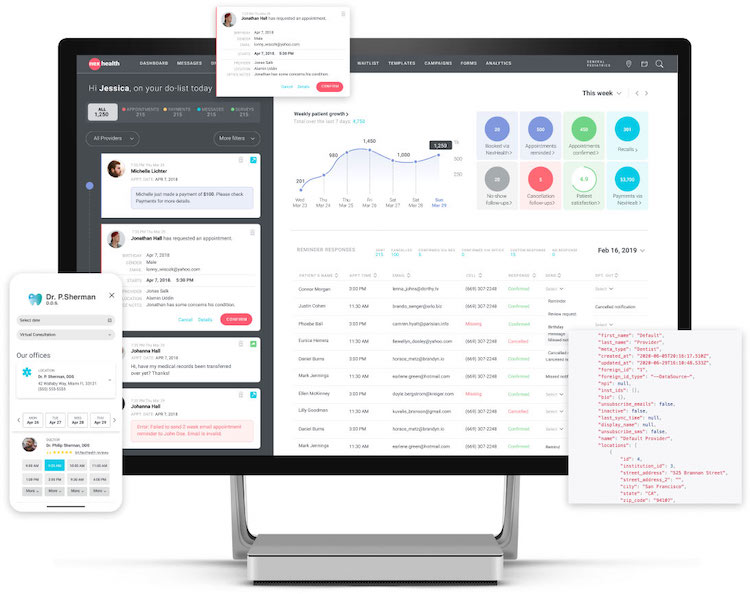 nexhealth customer dashbaord
