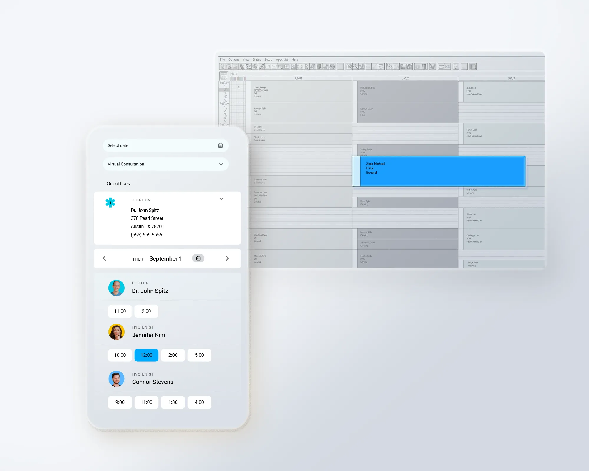nexhealth real time online booking dashboard
