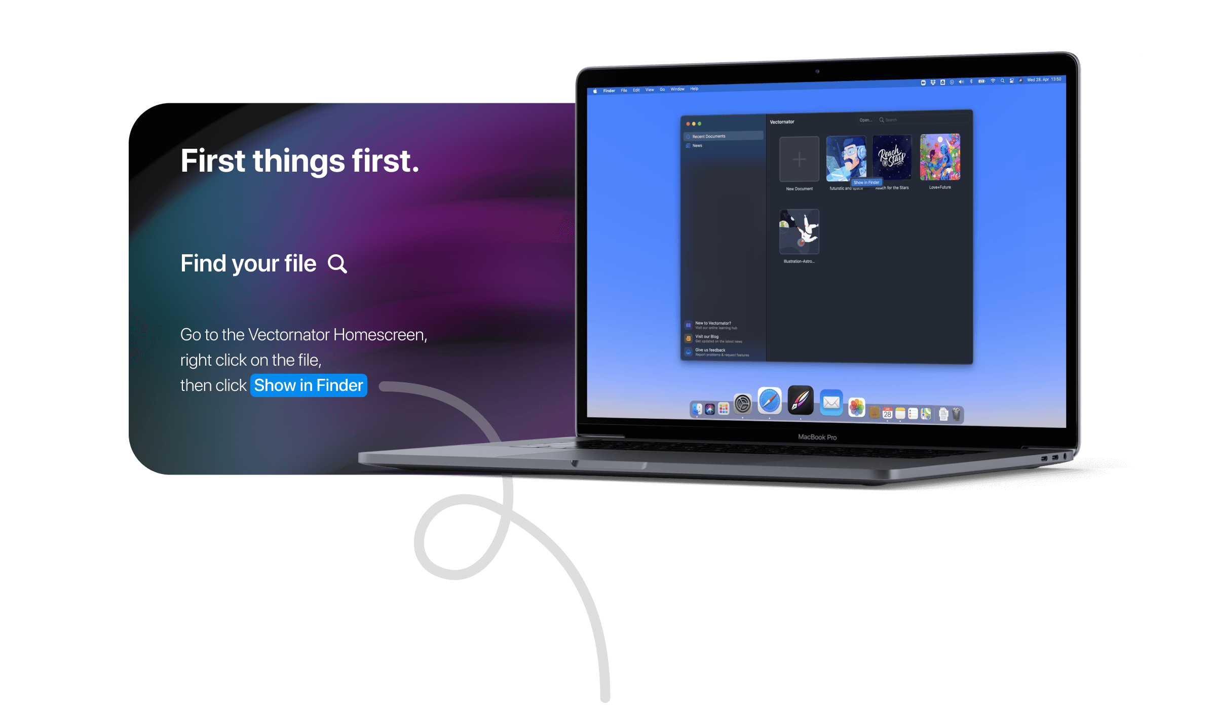 find vectornator file