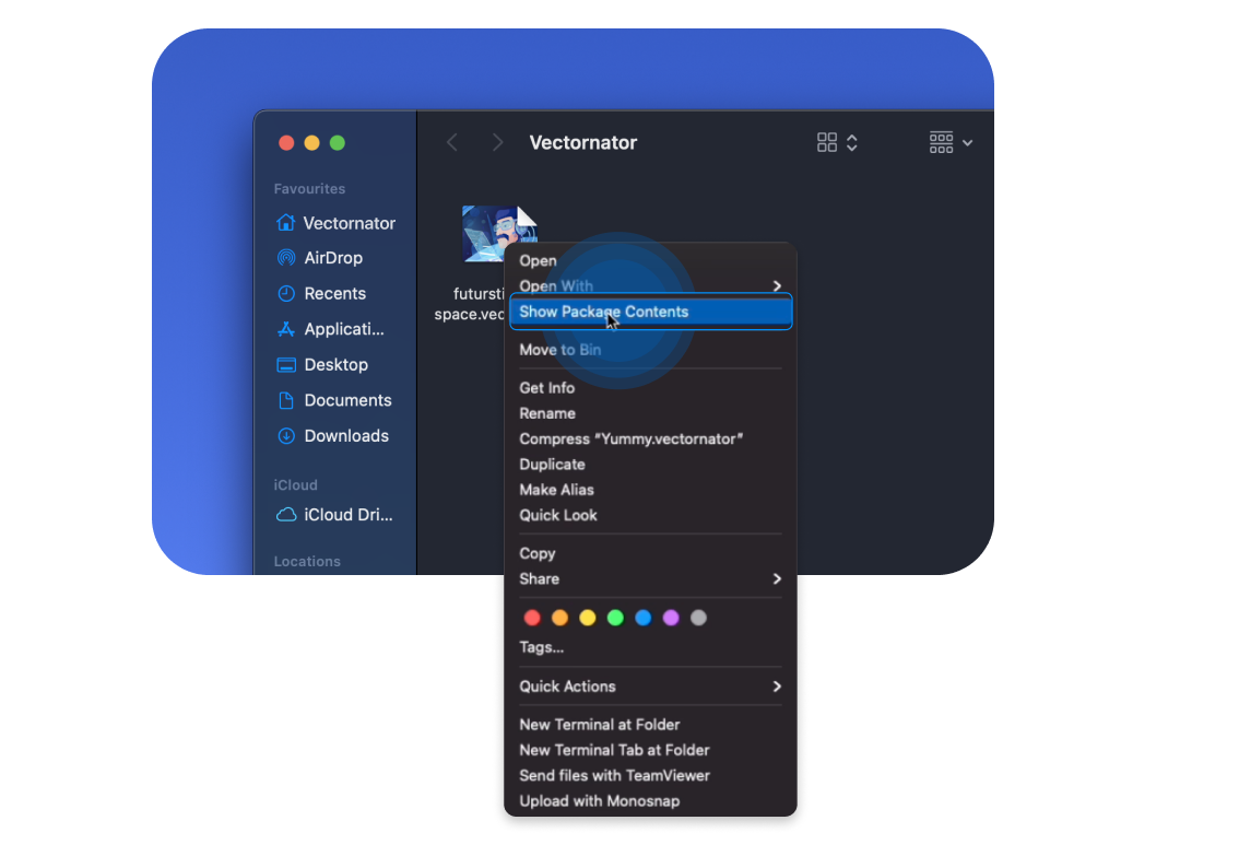 Show package content mac