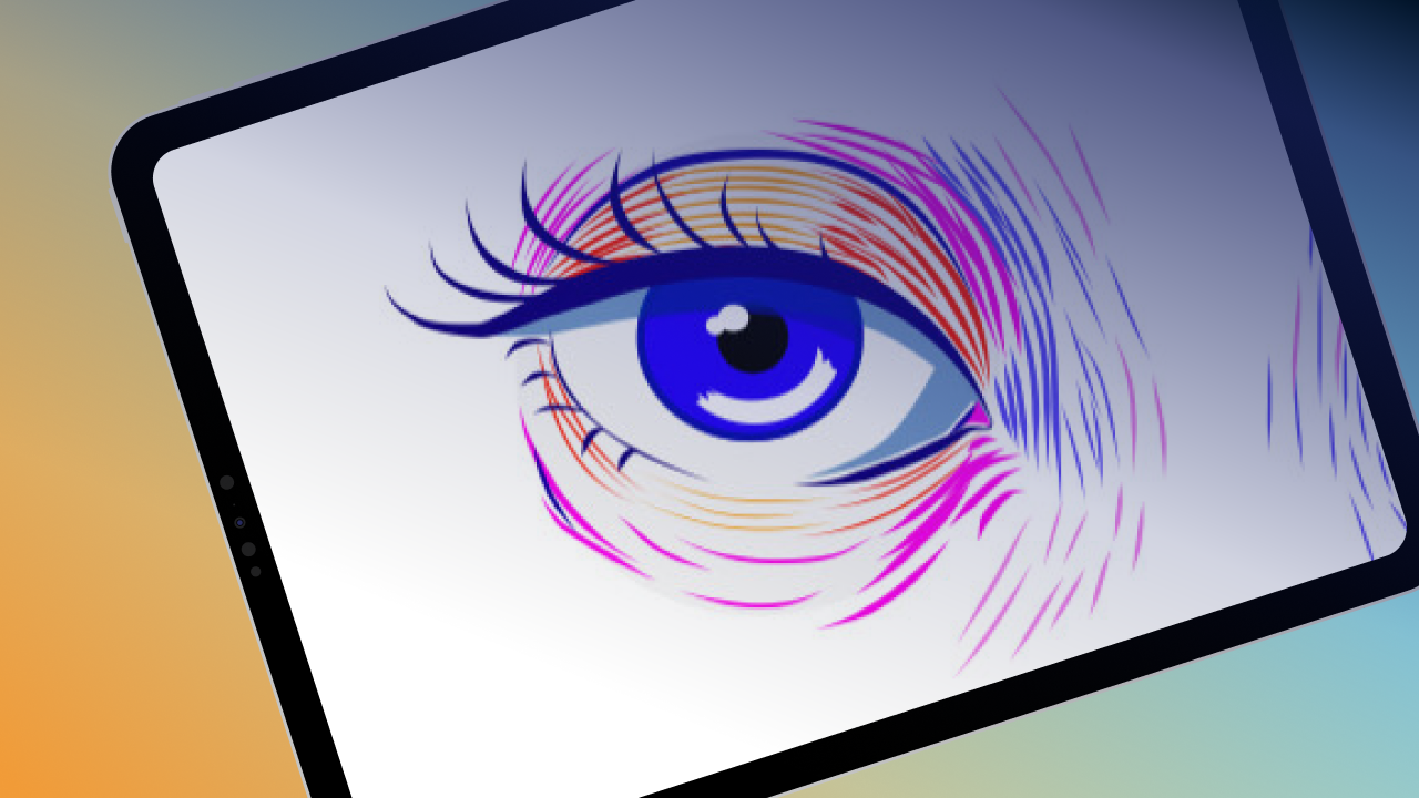 draw eyes in vector shapes