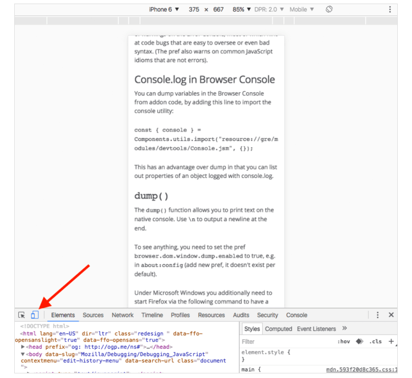 Try all the sizes before you start debugging JavaScript