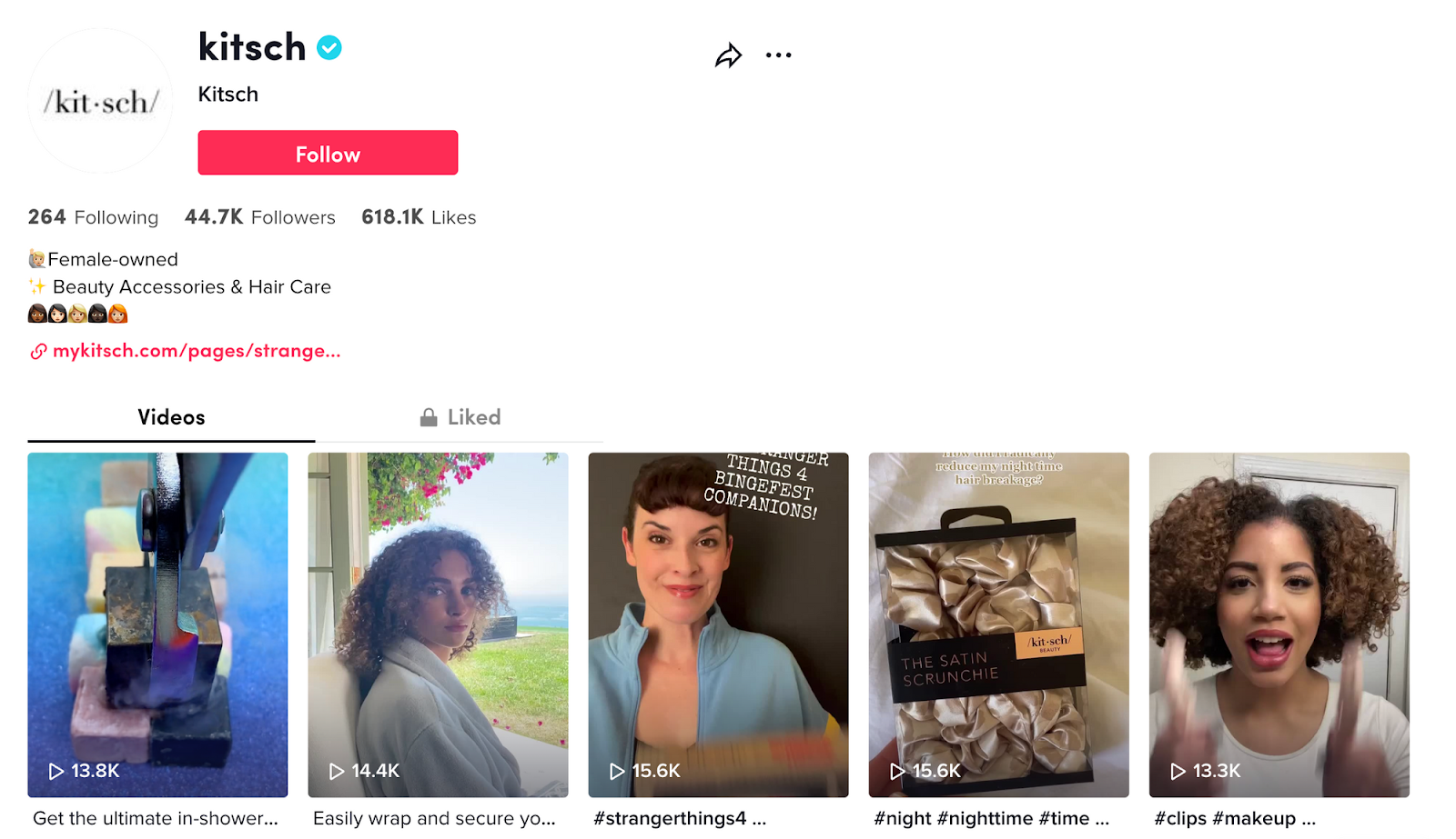 Kitch's TikTok account. 