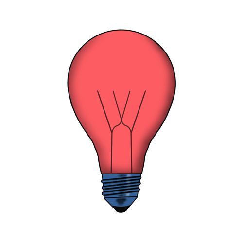 A flickering Red Lightbulb