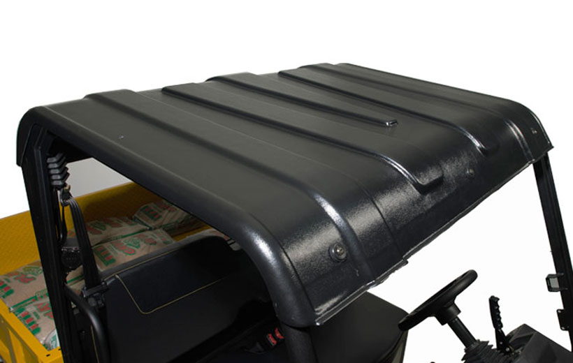 Image of a roof on a utility vehicle with a white background