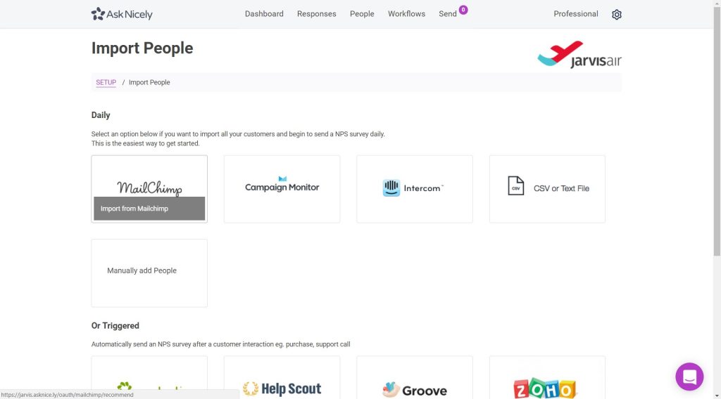 Import contacts into AskNicely
