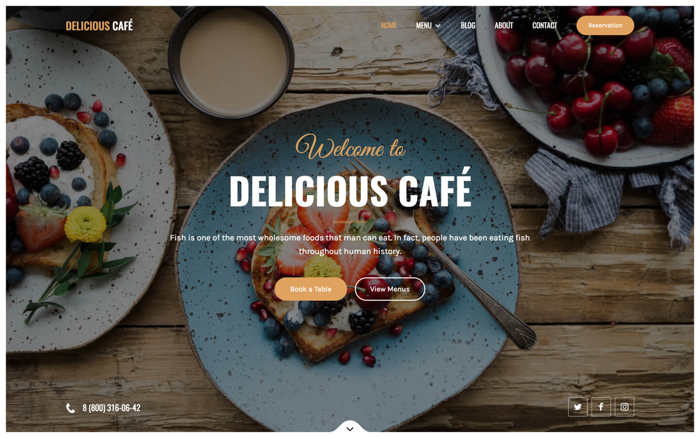 Cafe Website Template