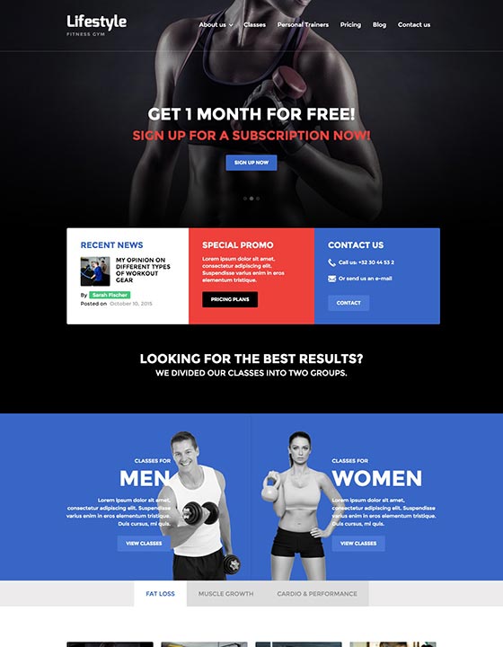 Lifestyle - Gym HTML5 Responsive Website Template