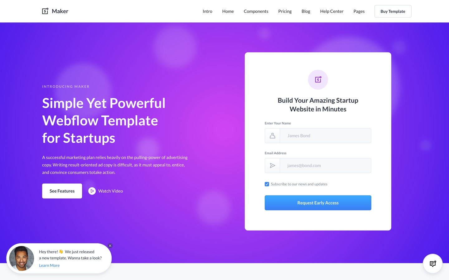 Maker - Startup HTML5 Responsive Website Template