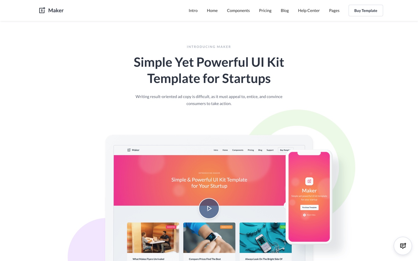 Maker - Startup HTML5 Responsive Website Template