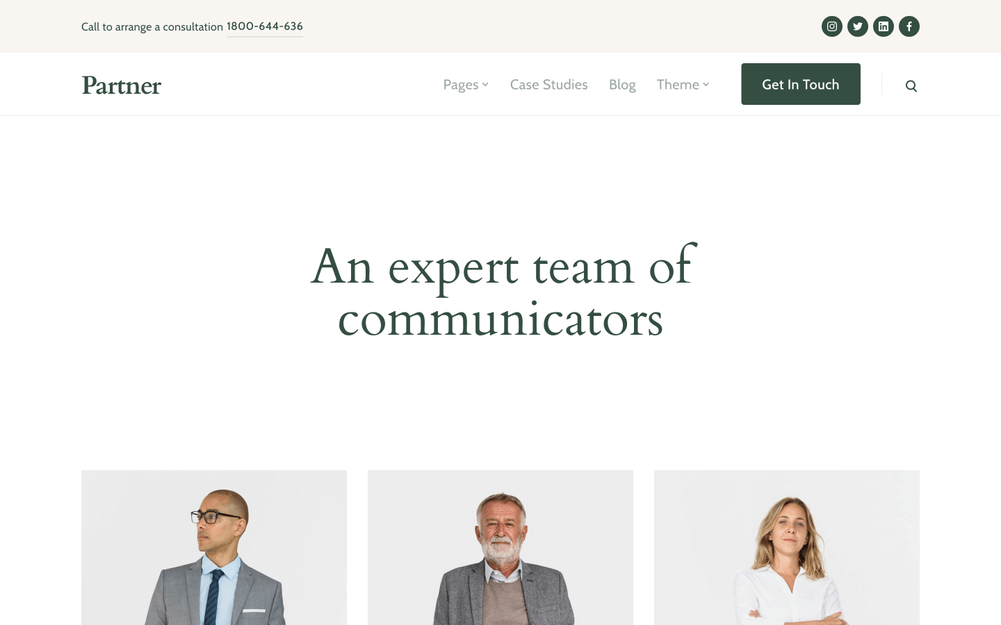 Partner - Consulting HTML5 Responsive Website Template