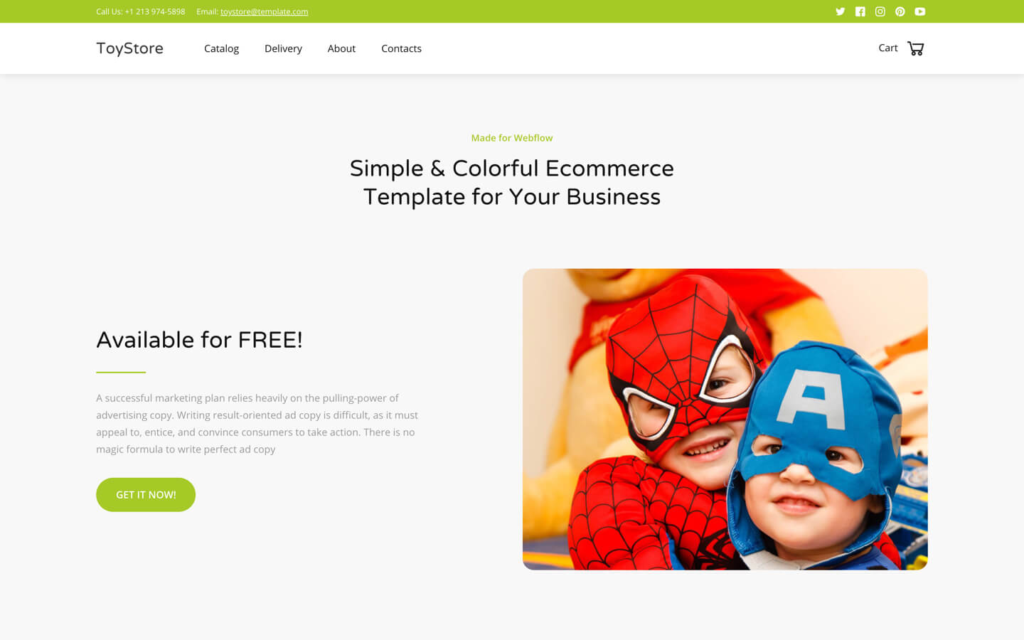 Toystore - Retail HTML5 Responsive Website Template