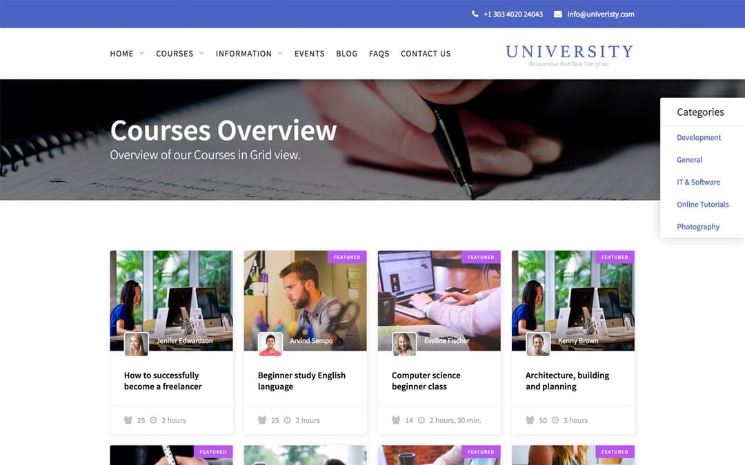 University University HTML5 Responsive site Template