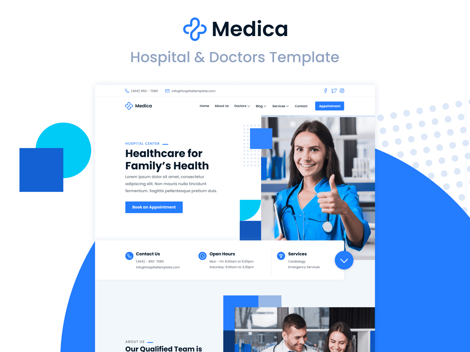 Hospital & Doctors Webflow Template