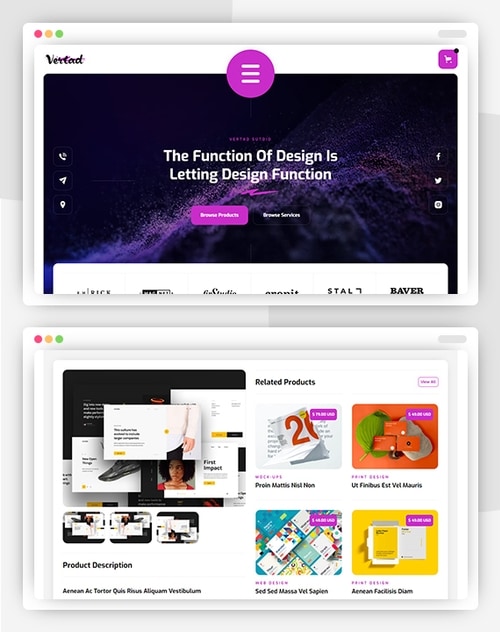 Vertad by Alexandru Butnaru - Agency design asset by webflow