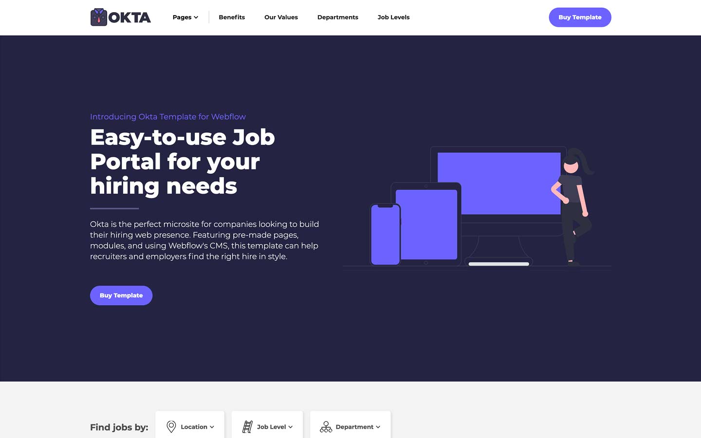 Okta - Recruitment HTML5 Responsive Website Template