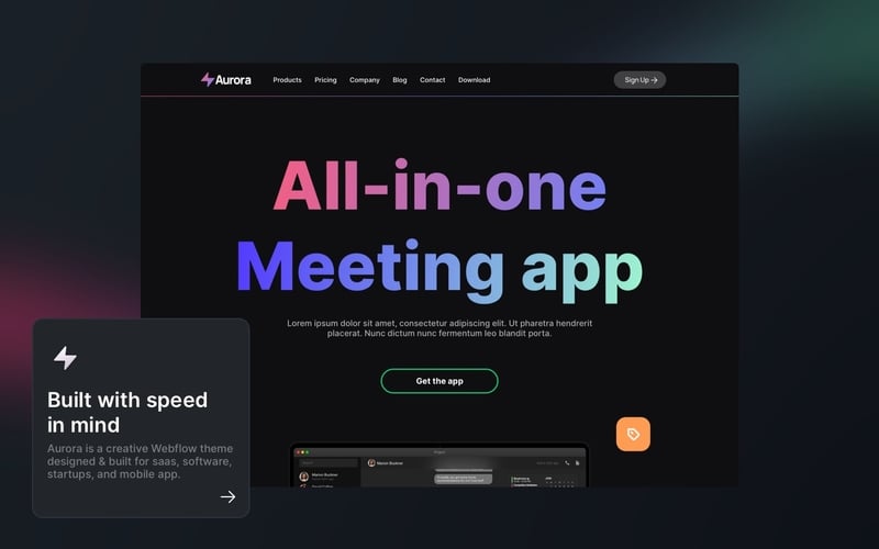 Aurora - App HTML5 Responsive Website Template