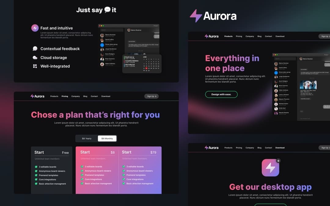 Aurora - App HTML5 Responsive Website Template