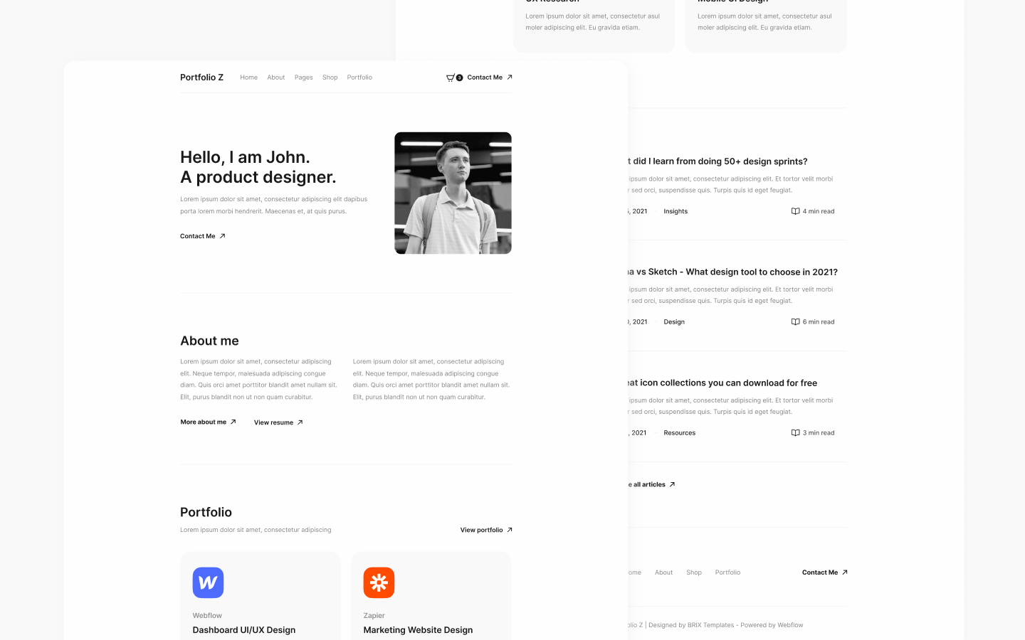 Portfolio Z Portfolio Html5 Responsive Website Template