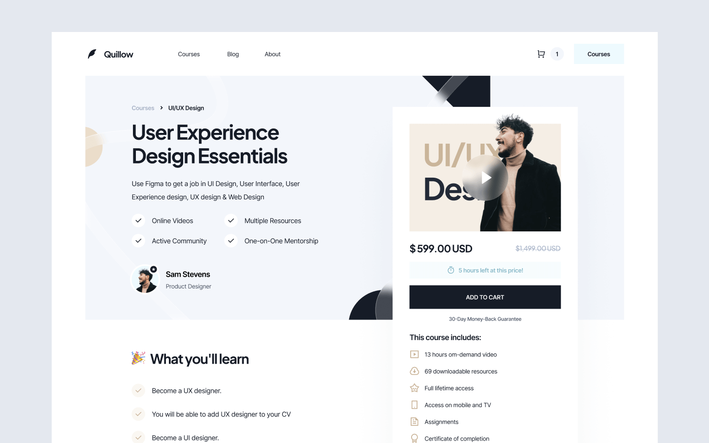 Quillow - Learning HTML5 Responsive Website Template