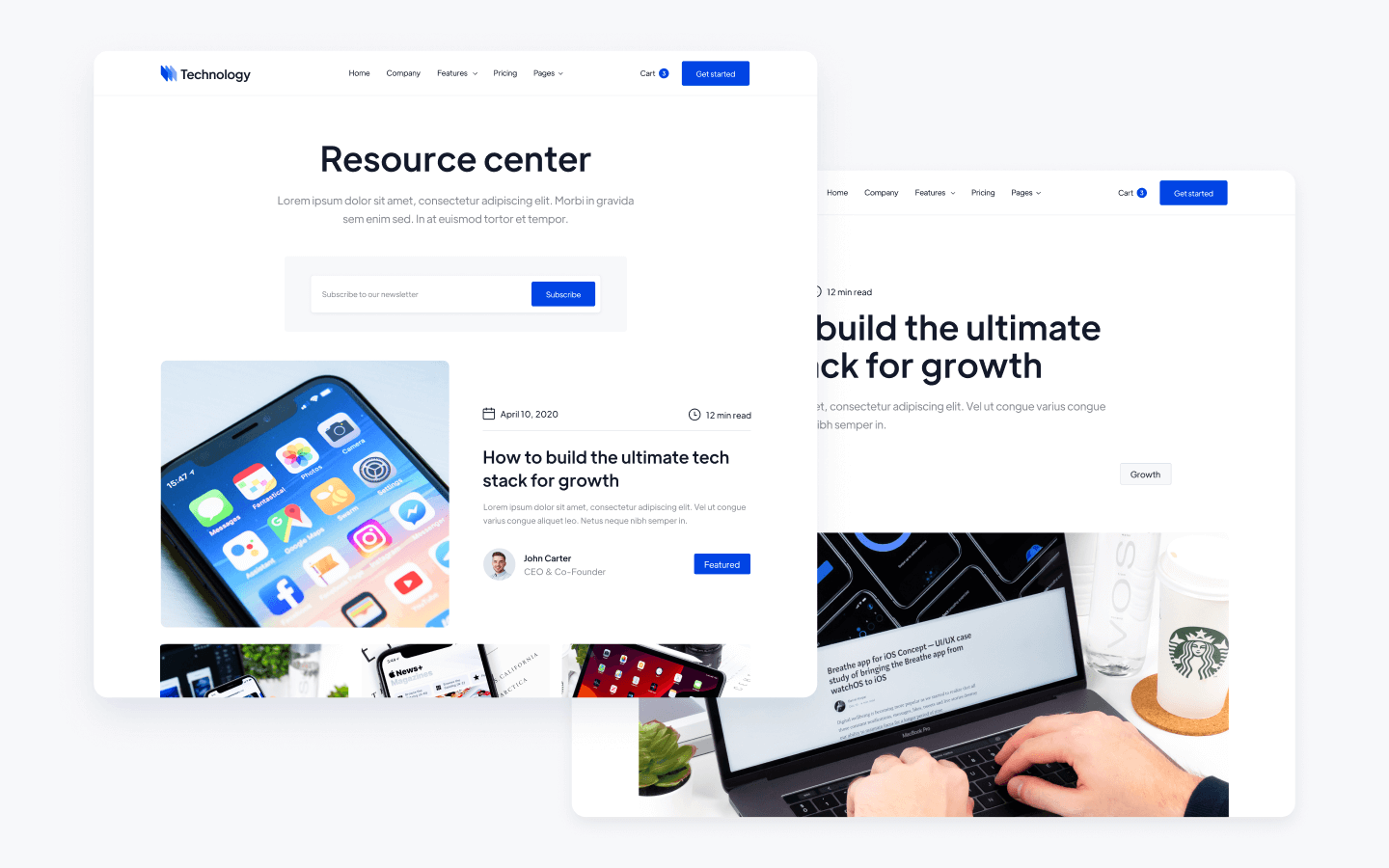 templates for your startup website in 2021.