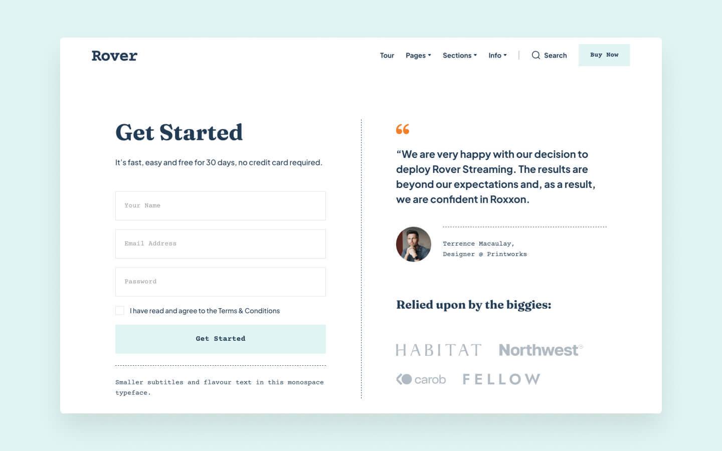 Rover - Business HTML5 Responsive Website Template
