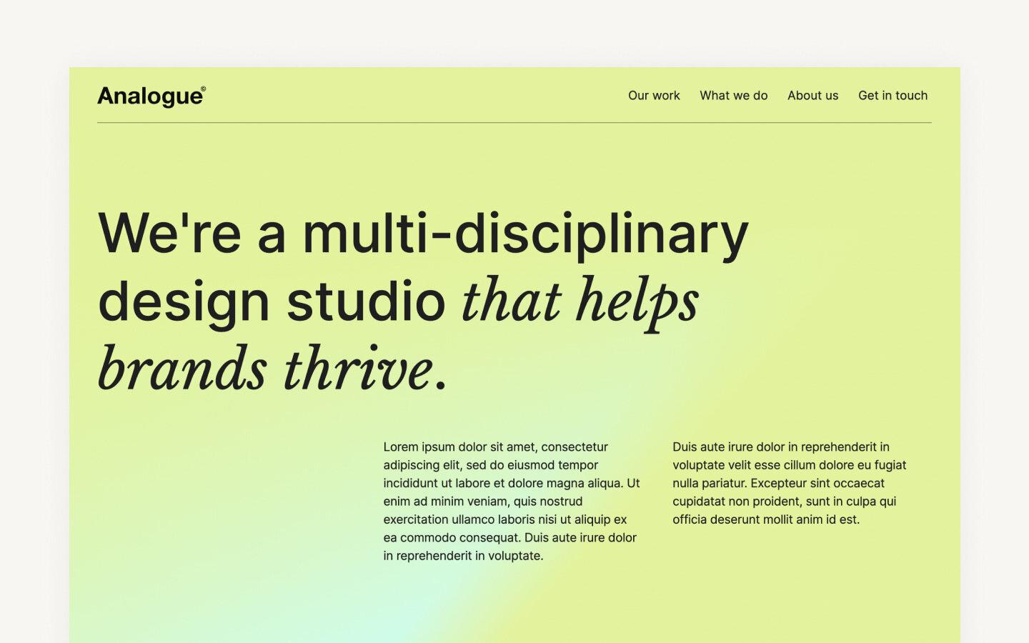 Analogue - Agency HTML5 Responsive Website Template