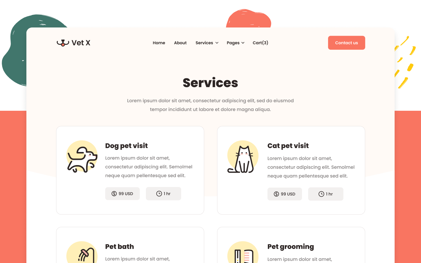 Vet X Veterinary HTML5 Responsive Website Template