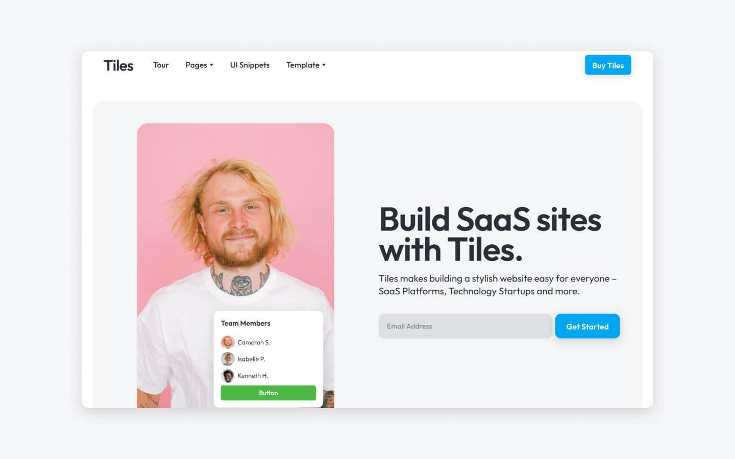 Website Tile Examples Tiles - SaaS HTML5 Responsive Website Template